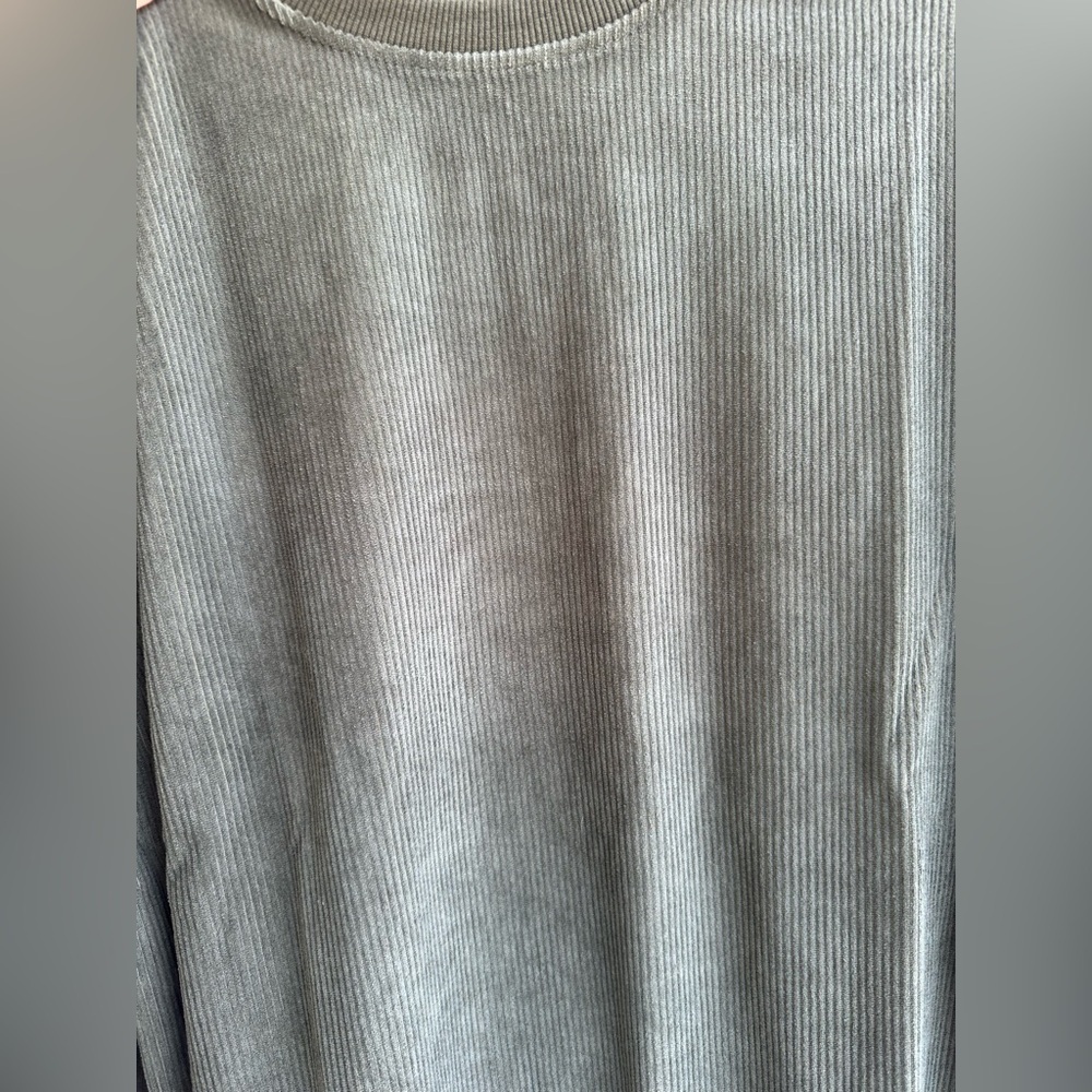 Army Green Corded OVERSIZED Sweatshirt - Picture 5 of 6